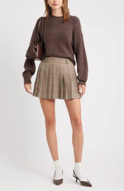 Open Edit Cozy Crewneck Sweater In Animal Print