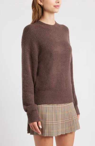 Open Edit Cozy Crewneck Sweater In Animal Print