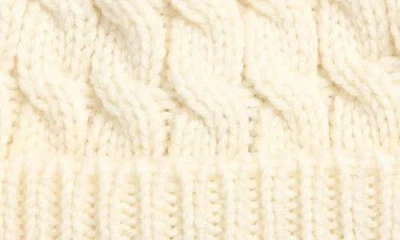 Moncler Ivory Virgin Wool Hat With Pompom In White