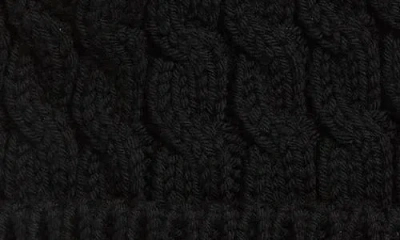 Moncler Wool Hat Featuring Cable Knit And Pom Detail In Black