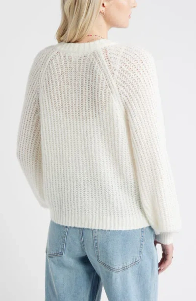 Bp. Crewneck Cardigan In White