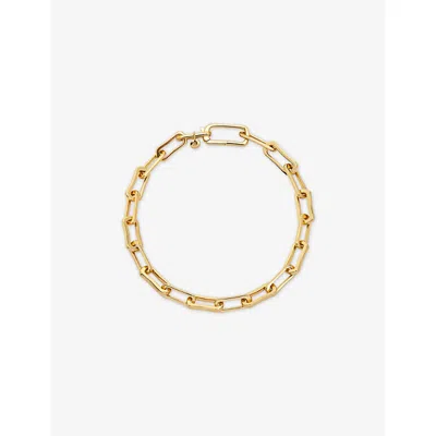 Monica Vinader Womens Alta Mini 18ct Yellow Gold Vermeil Chain Bracelet In Gold