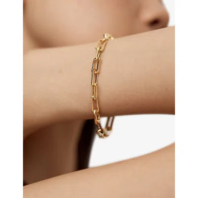 Monica Vinader Womens Alta Mini 18ct Yellow Gold Vermeil Chain Bracelet In Gold