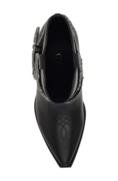 Guess Women's Lansly Embellished Buckle Western Booties In Black