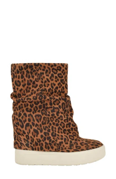 Guess Guinna Hidden Wedge Bootie In Brown