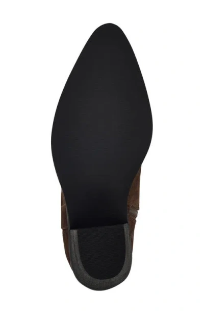 Guess Women's Sashan Knee-high Topstitched Western Boots In Brown