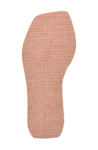 Guess Women's Damani Rhinestone Flower Eva Platform Wedge Sandals In Pink