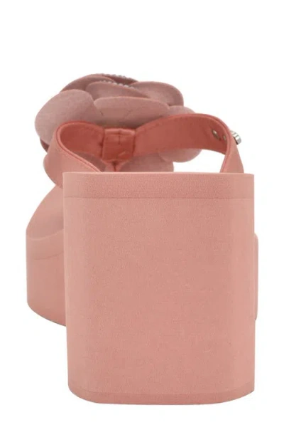 Guess Women's Damani Rhinestone Flower Eva Platform Wedge Sandals In Pink