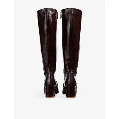 Lk Bennett Gigi Oloid Block Heel Knee High Boot In Multi