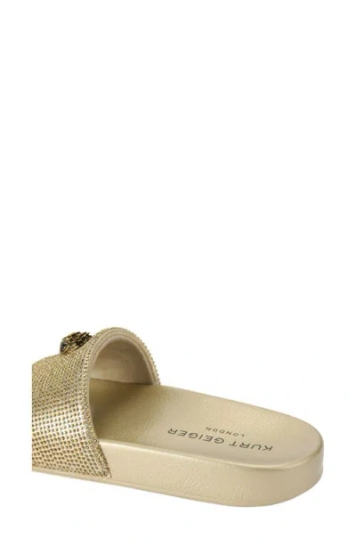 Kurt Geiger London Meena Eagle Slide Sandal In Gold