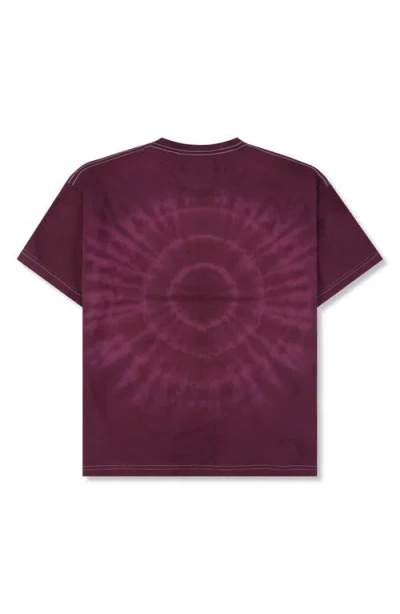 Pleasures Civilized Cotton Graphic T-shirt In Burgundy