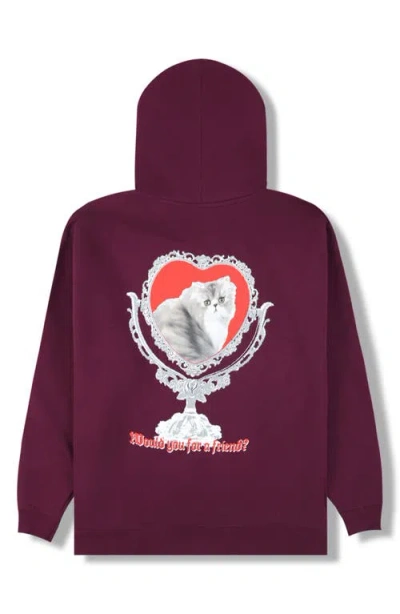 Pleasures Mirror Hoodie In Purple