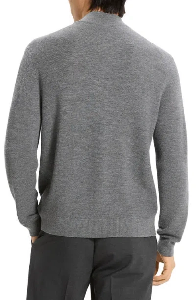 Theory Full-zip Cardigan In Cashmere In Gray