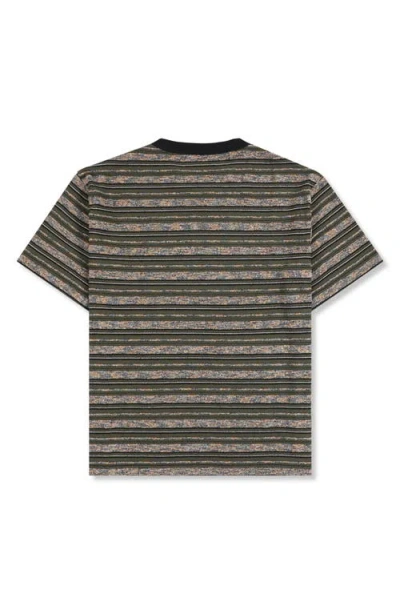 Pleasures Embroidered Couture Stripe T-shirt In Green