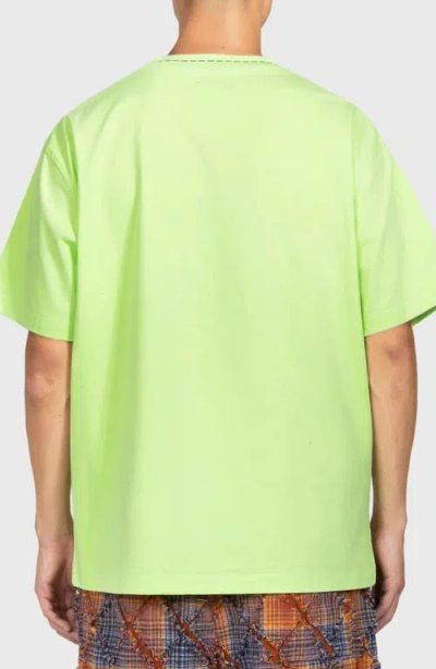 Pleasures Cut Here Heavyweight Graphic T-shirt In Green