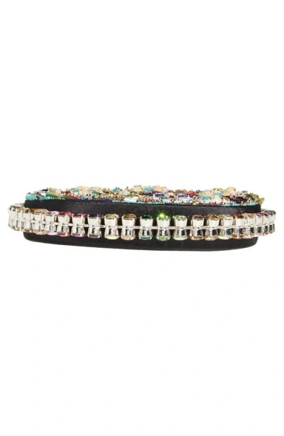 L'alingi Eternity Crystal Embellished Clutch In Multi