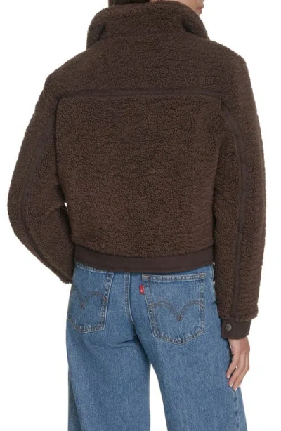 Levi's Women's Sherpa Zip-front Jacket In Brown