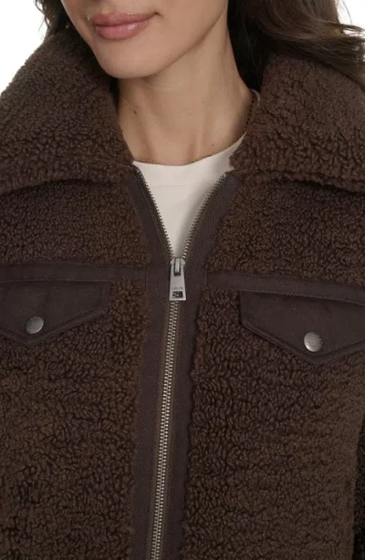 Levi's Women's Sherpa Zip-front Jacket In Brown