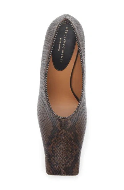 Stella Mccartney Snakeskin Embossed Faux Leather Pump In Multi