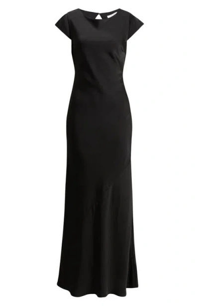 Wayf Johanna Open Back Gown In Black