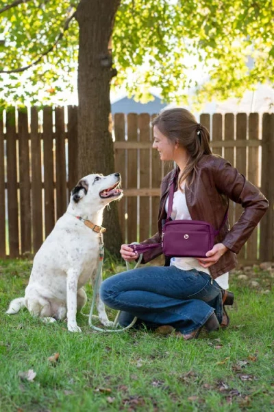Puppington Walk Star Kit 3-in-1 Dog Walk Bag, Bowl, & Leash Plus Matching 90 Refill Dog Poop Bags