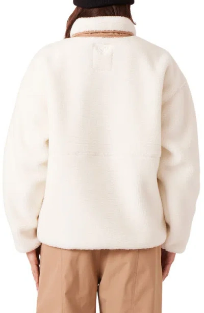 Roxy Axel Bonded Sherpa Jacket In Neutral