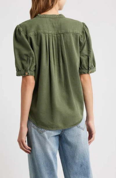 Rag & Bone Jordan Ultra Featherweight Short Sleeve Button-up Shirt In Green
