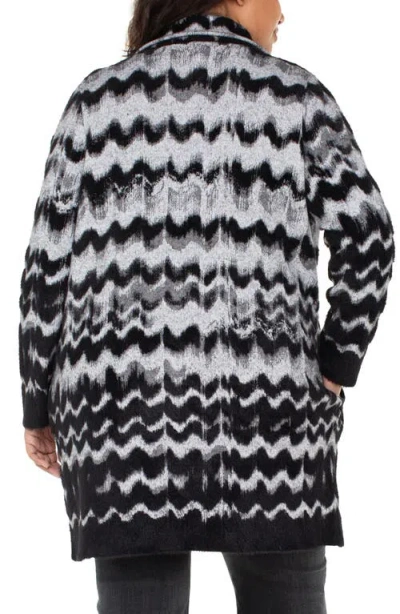 Liverpool Los Angeles Jacquard Open Front Sweater-coat In Multi