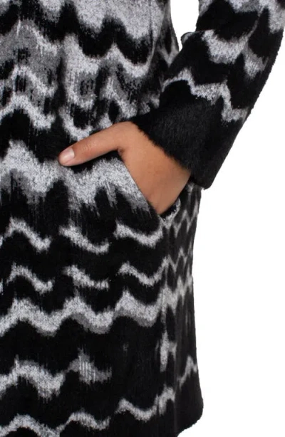 Liverpool Los Angeles Jacquard Open Front Sweater-coat In Multi