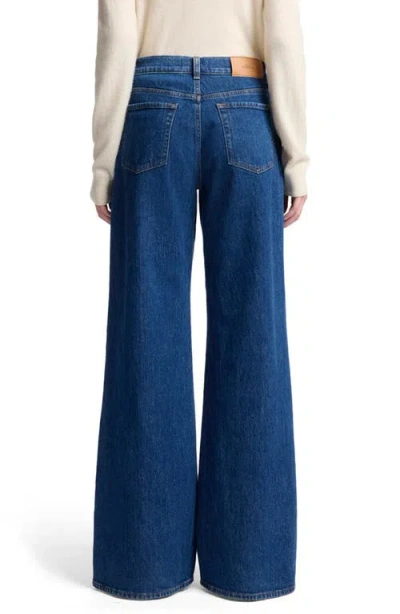 7 For All Mankind High Rise Lotta Flared Leg Jeans In Artifact In Blue