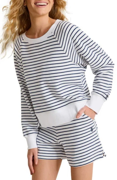 Tommy Bahama Marina Del Mar Stripe Sweatshirt In White