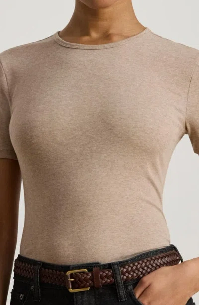 Ralph Lauren Women's Stretch Cotton Crewneck Tee In Brown