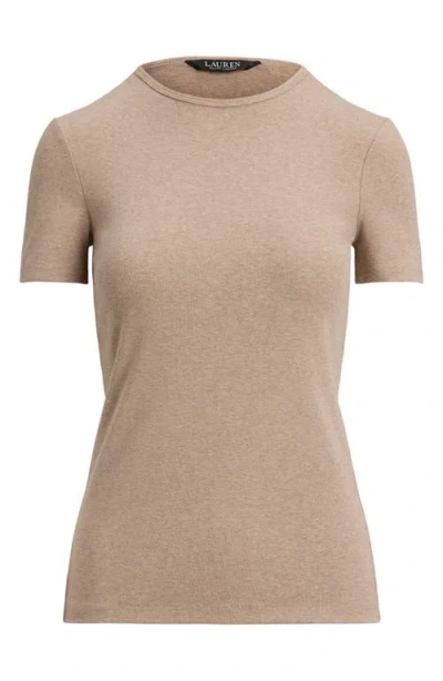 Ralph Lauren Women's Stretch Cotton Crewneck Tee In Brown