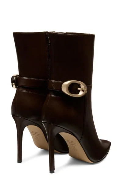 Stuart Weitzman Stuart Power Buckle Bootie In Brown