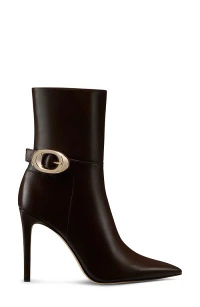 Stuart Weitzman Stuart Power Buckle Bootie In Brown