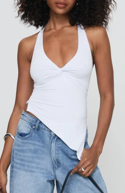 Princess Polly Chilli Asymmetric Halter Top In White