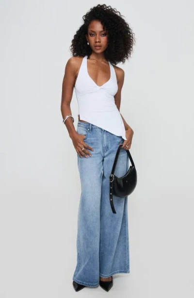 Princess Polly Chilli Asymmetric Halter Top In White