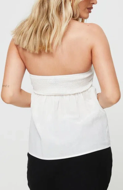 Princess Polly Rhonda Strapless Smocked Top In White