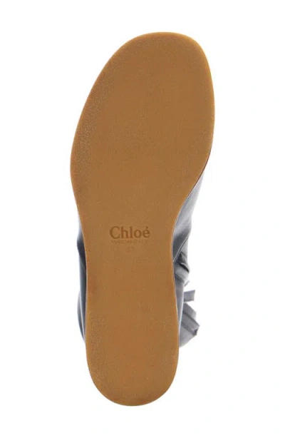 Chloé Graphic Print Ankle Boots With Platform Sole In Black