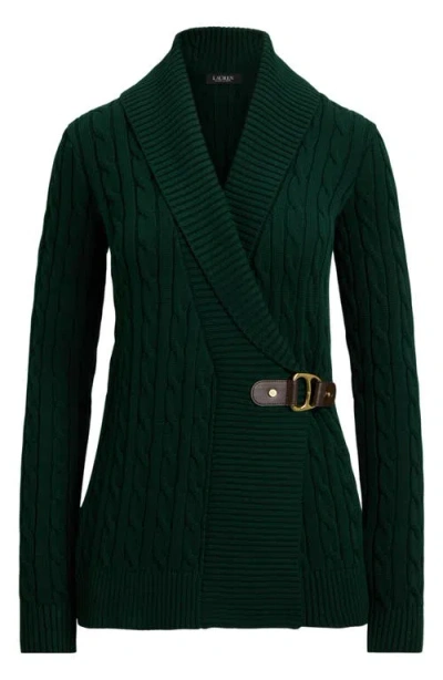 Ralph Lauren Womens Buckled Cotton Sweater Xs P L In Green