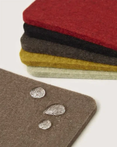 Graf & Lantz Graf Lantz Bierfilzl Merino Wool Square Coaster Multi 6 Pack In Multi