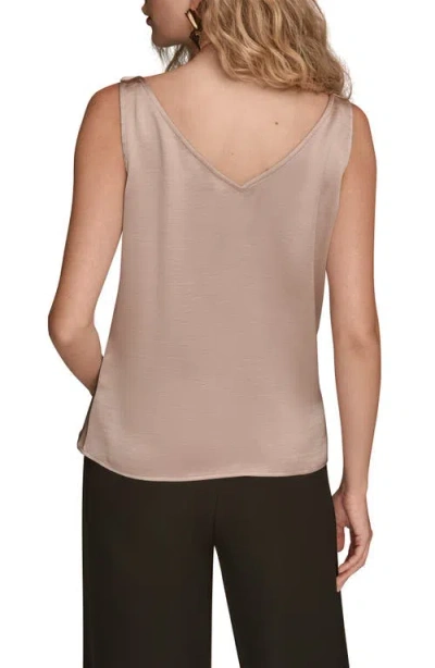 Donna Karan Women's Charmeuse Cowl Neck Tank Top In Neutral