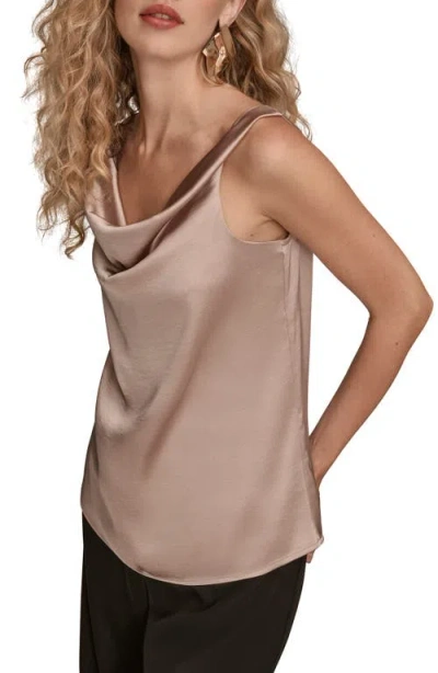 Donna Karan Women's Charmeuse Cowl Neck Tank Top In Neutral