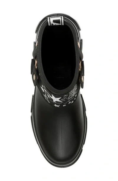 Karl Lagerfeld Ranelle Women's Rain Boots In Black