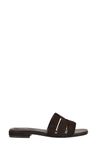 Calvin Klein Women's Tisha Slip-on Flat Sandals In Brown