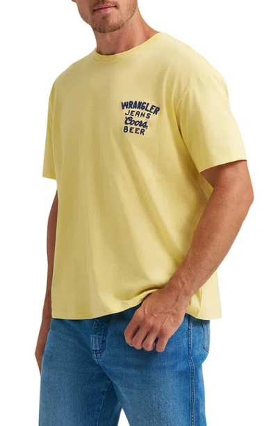 Wrangler X Coors® Embroidered Logo T-shirt In Yellow