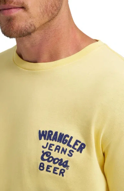Wrangler X Coors® Embroidered Logo T-shirt In Yellow