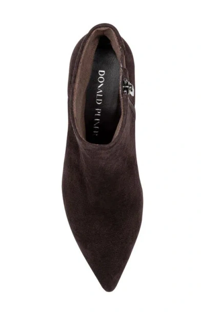 Donald Pliner Kitten Heel Pointed Toe Bootie In Brown