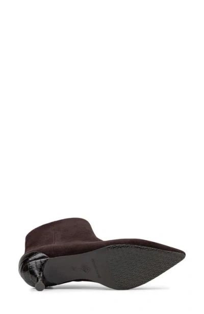 Donald Pliner Kitten Heel Pointed Toe Bootie In Brown