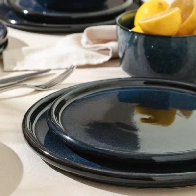 Stone Lain Eden Stoneware 24-piece Dinnerware Set In Blue